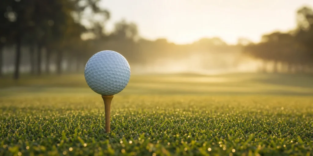image of a ball on a tee.